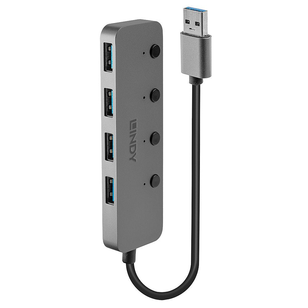 EAN 4002888433099 - Lindy 43309 hub de interfaz USB 3.2 Gen 1 (3.1 Gen 1) Type-A 5 Mbit/s Gris imagen 1