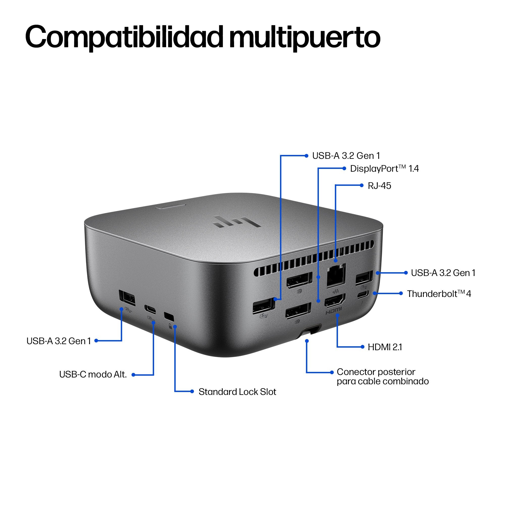Hp Thunderbolt 4 100w G6 Dock. Para Uk,Eu. 9x472ut#Abu