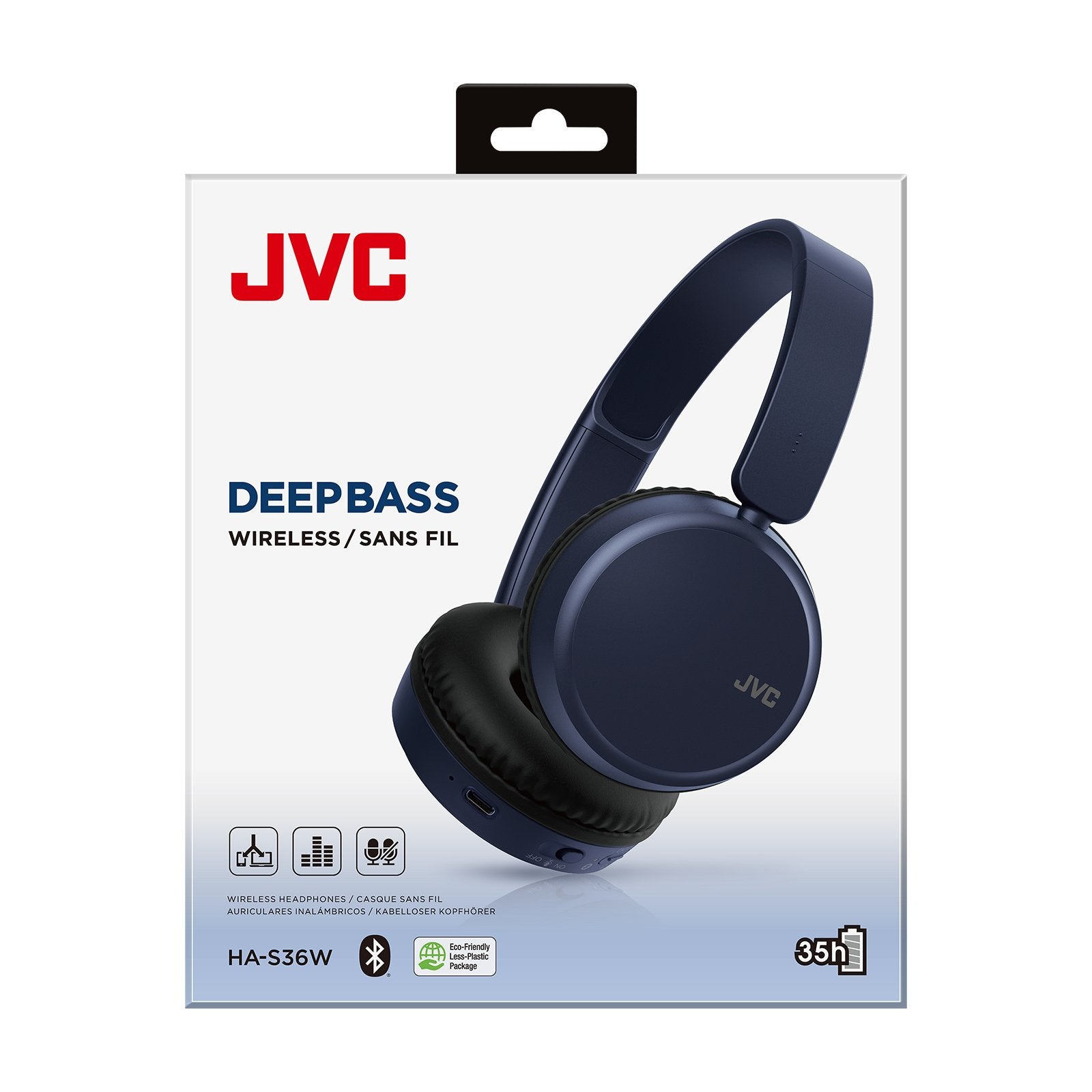 Auriculares Inalámbricos Jvc Ha-S36w Con Micrófono Bluetooth Azules