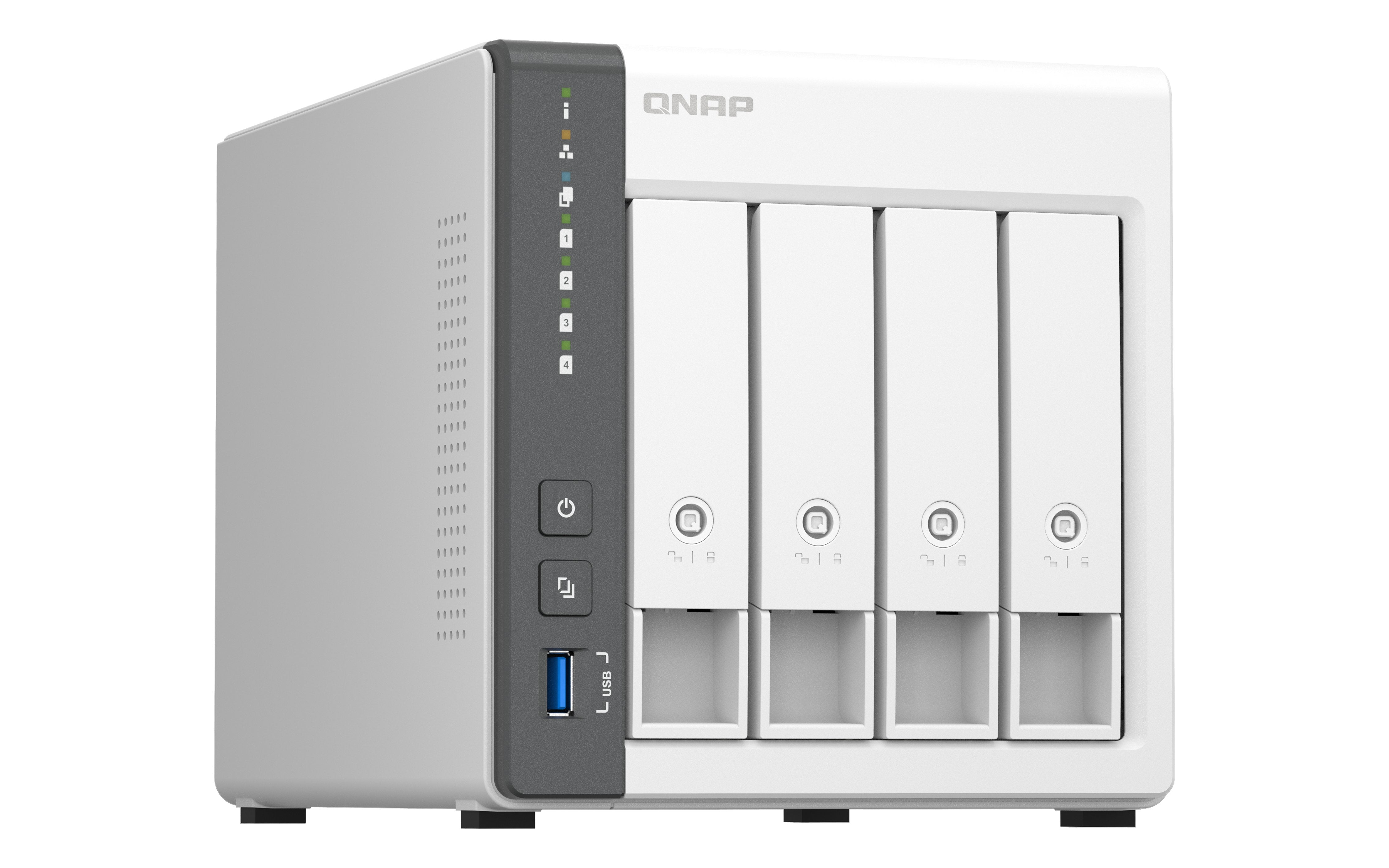 EAN 4711103080993 - QNAP TS-433 NAS Torre ARM Cortex-A55 4 GB 0 TB QNAP QTS Blanco imagen 4