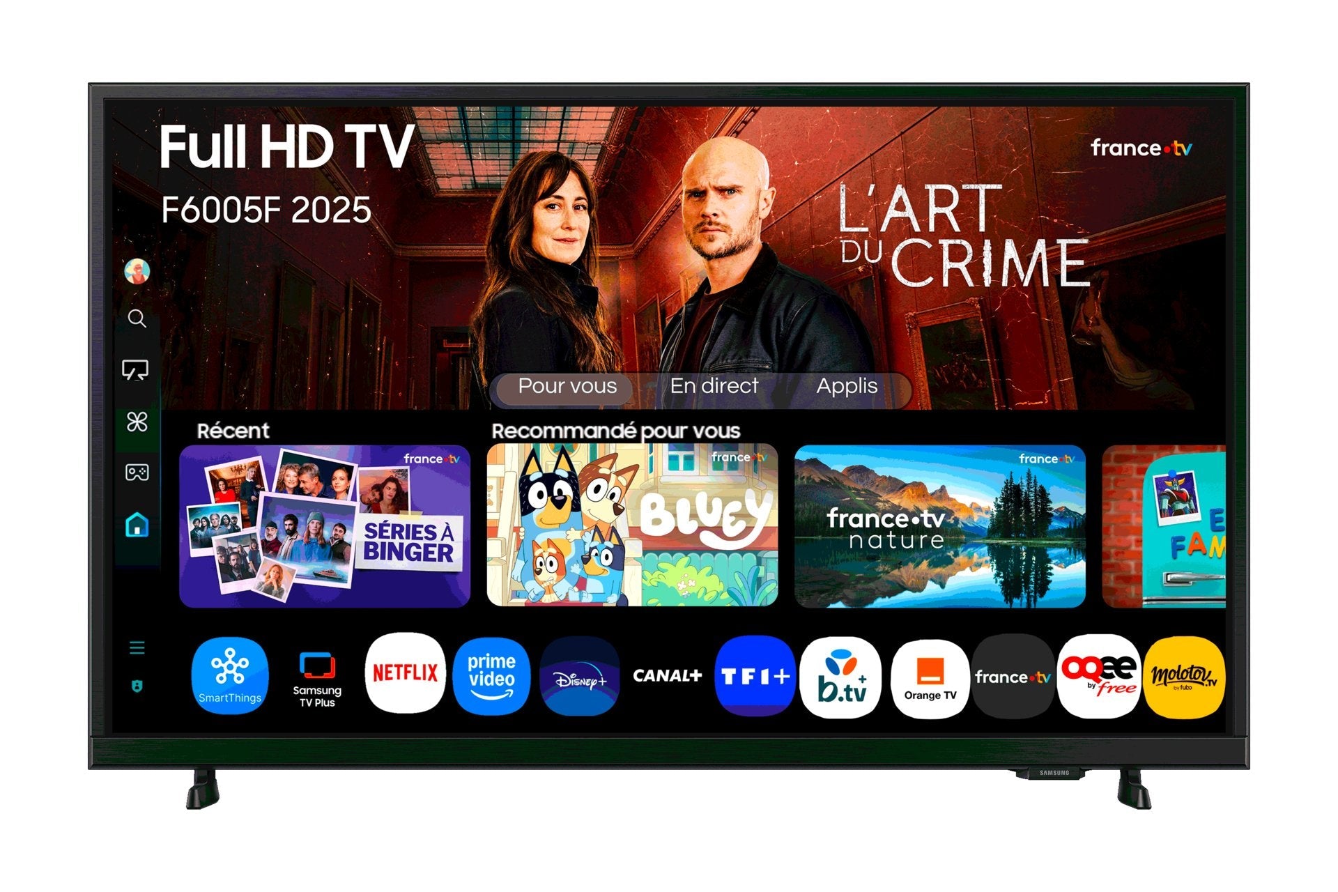 Samsung Tu24f6005fk 24" Clase Diagonal F6005f Series Tv Lcd Con Retroiluminación Led Smart Tv Tizen Os 1080p 1920 X 1080 Hdr Negro
