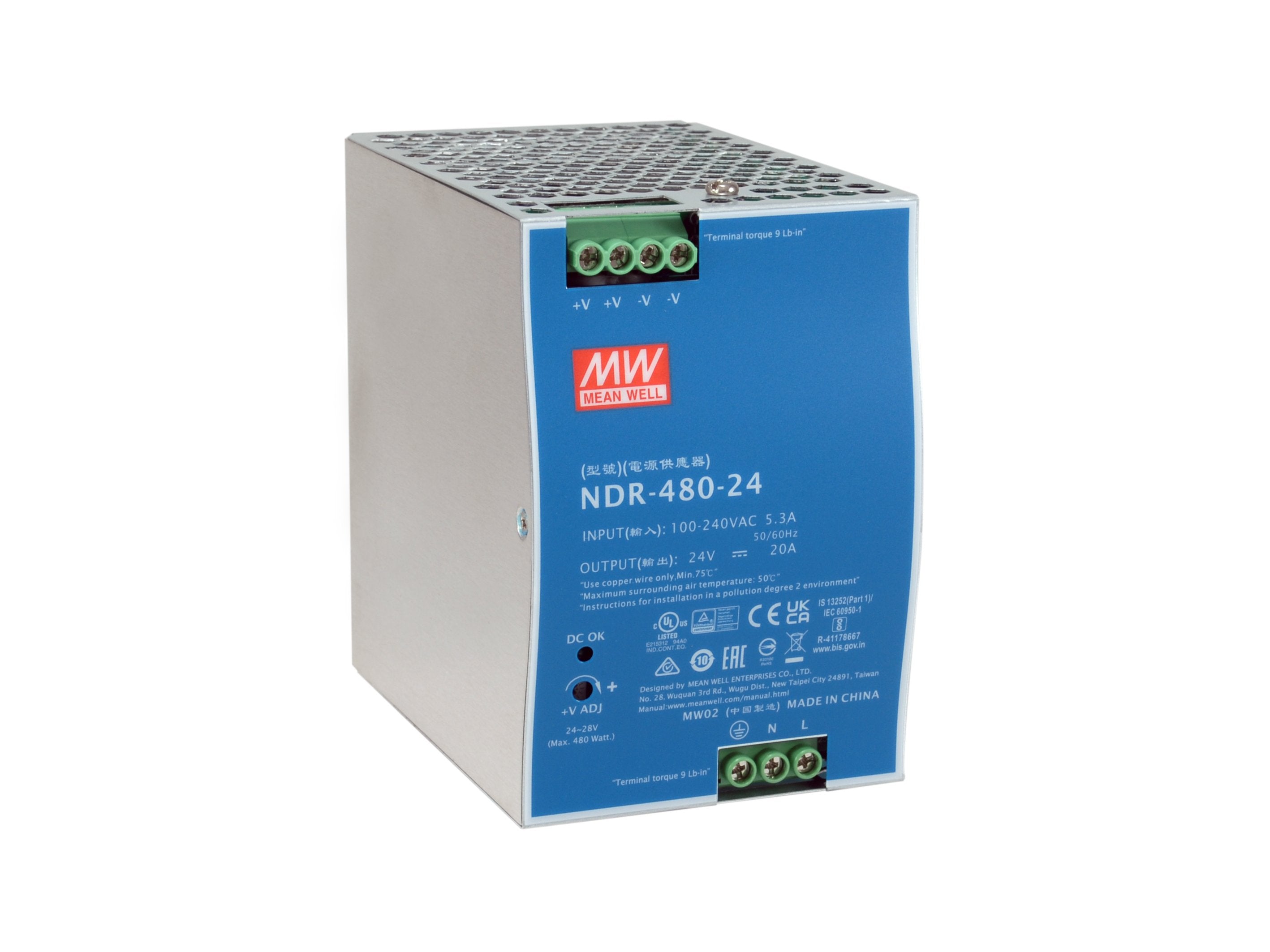 Levelone Pow-2462 Unidad De Fuente De Alimentación 480 W Azul, Plata
