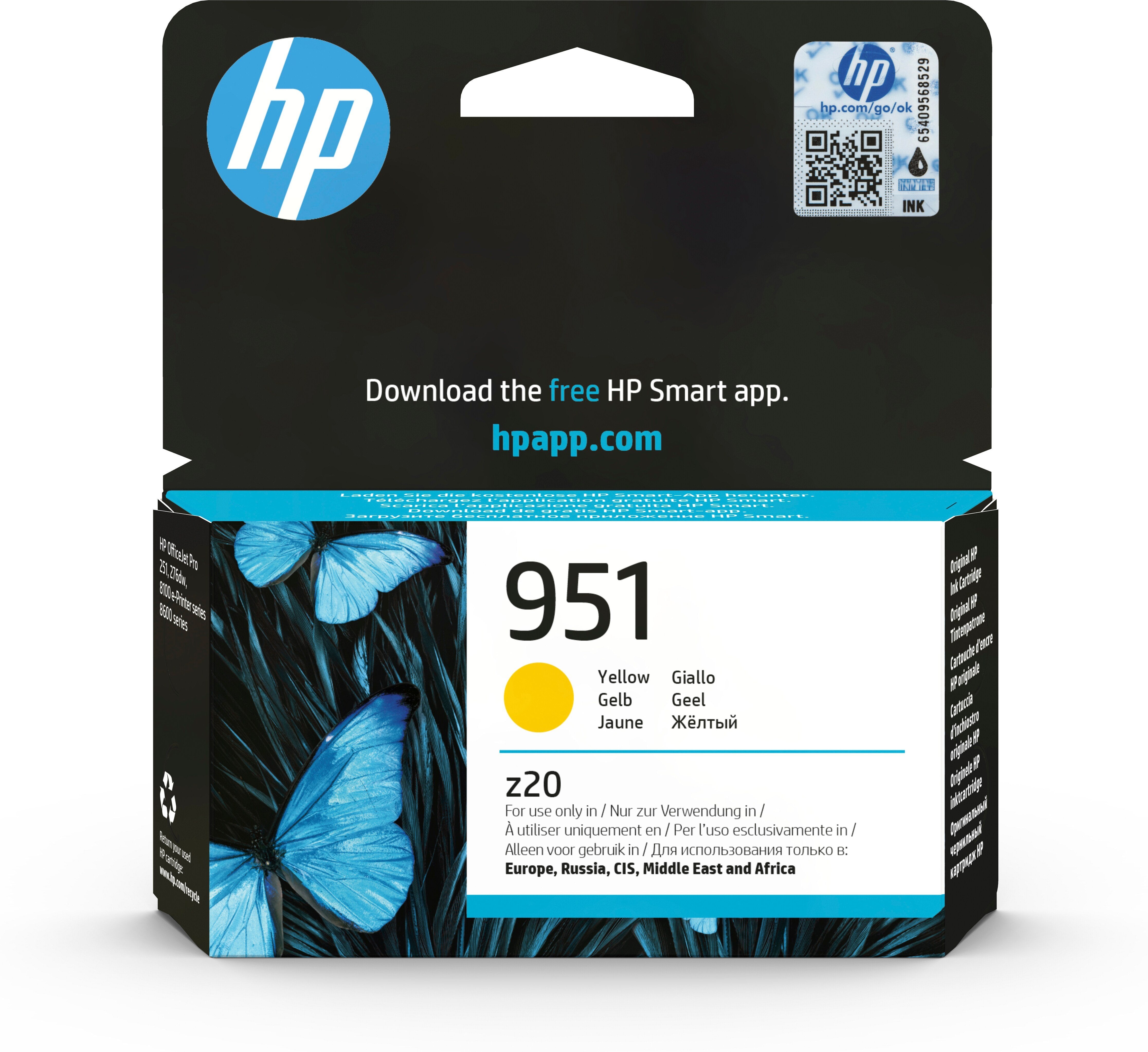 Cartucho De Tinta Hp N.951 Amarillo .Officejet Cartucho De Tinta Original Hp 951 Amarillo