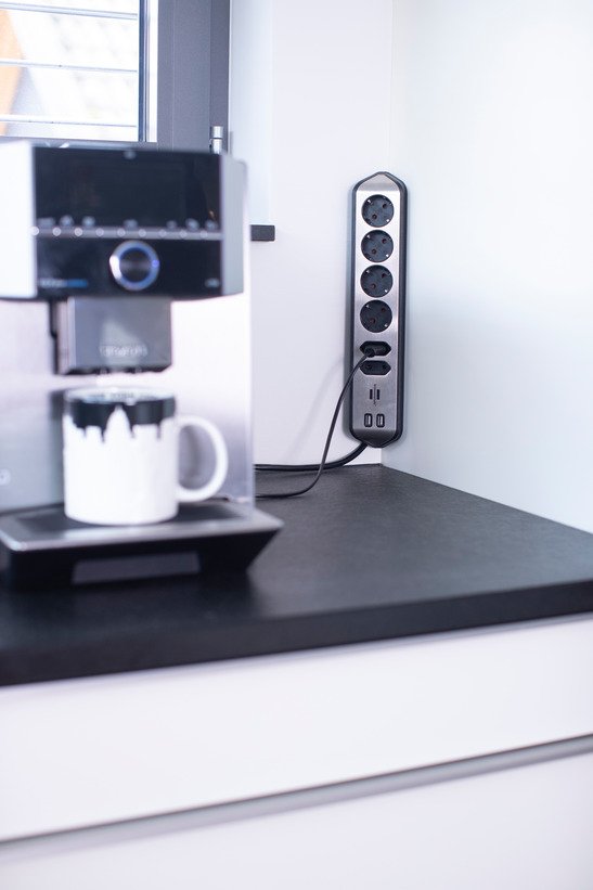 Brennenstuhl Estilo Cable De Extensión De Esquina De 6 Vías Negro