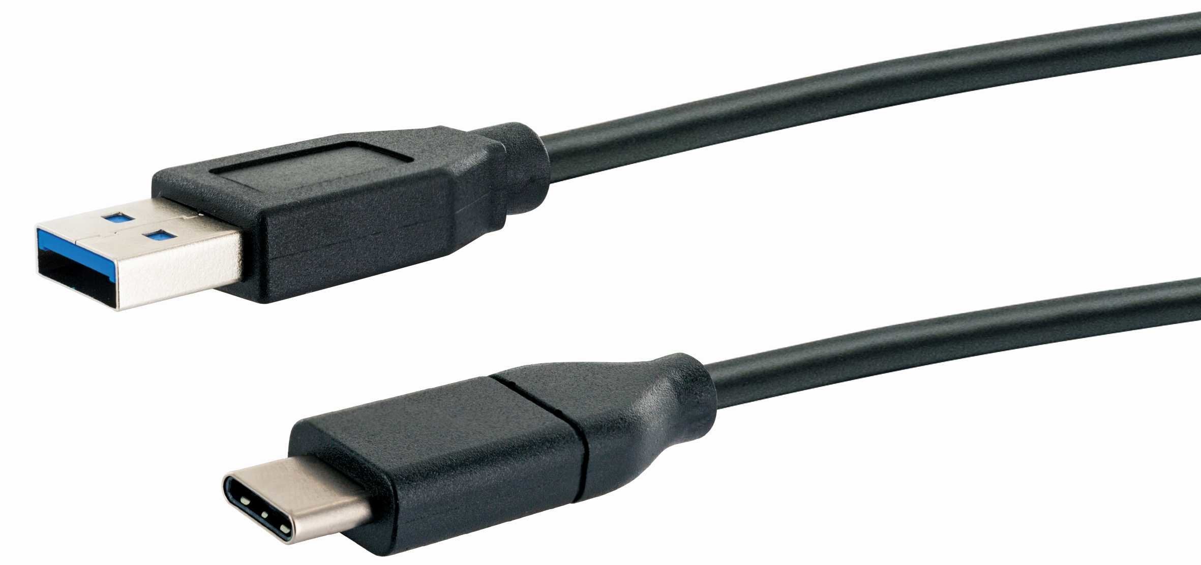 Schwaiger Cable Usb 3.0 A -> Conector Usb 3.1 C, 0.50m Negro