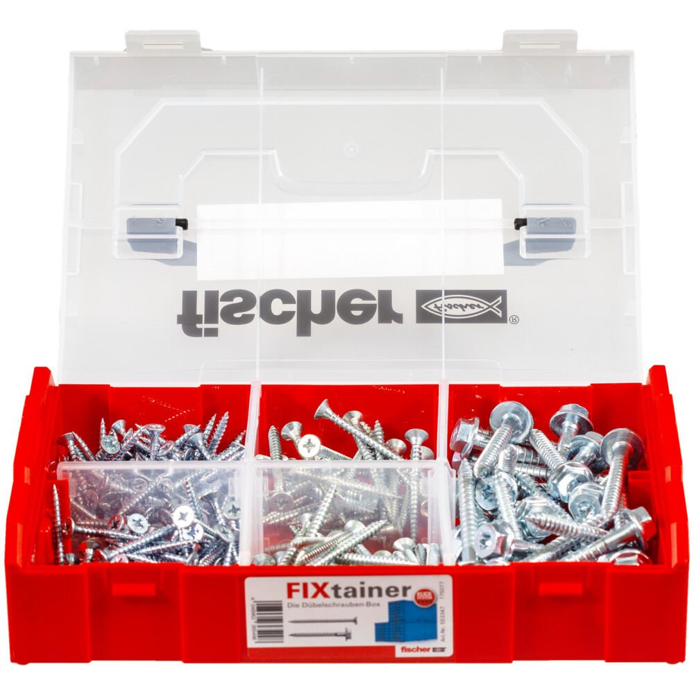 Fischer Tornillos De Espiga Fixtainer, 210 Piezas 553347