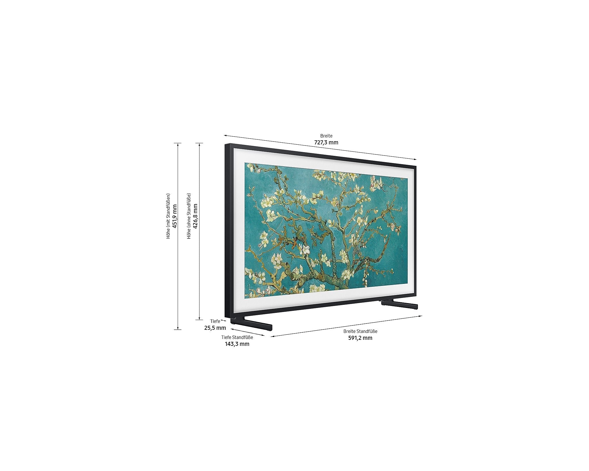 Television Samsung The Frame Gq-32ls03c Qled 80 Cm (32 Pulgadas), Negro, Full Hd, Hdr 10+, Smarttv, Hd+ Gq32ls03cbuxzg