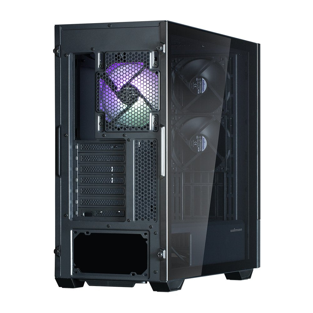 Caja Pc Zalman Z10ds Black Atx Mid Tower Argb Fan