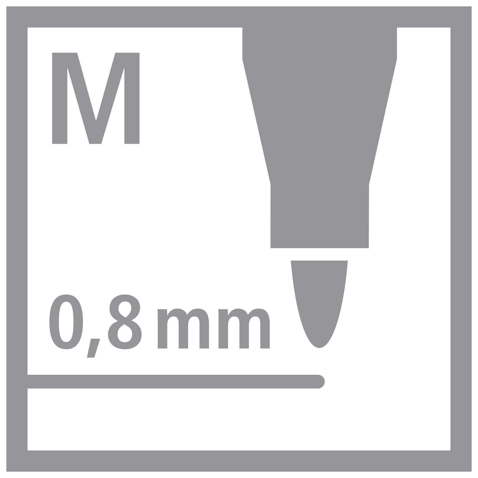 Stabilo Dr!Ver Pack De 4 Rotuladores De Punta Media 0.8mm - Tinta A Prueba De Manchas, Inodora Y Con Base Al Agua -