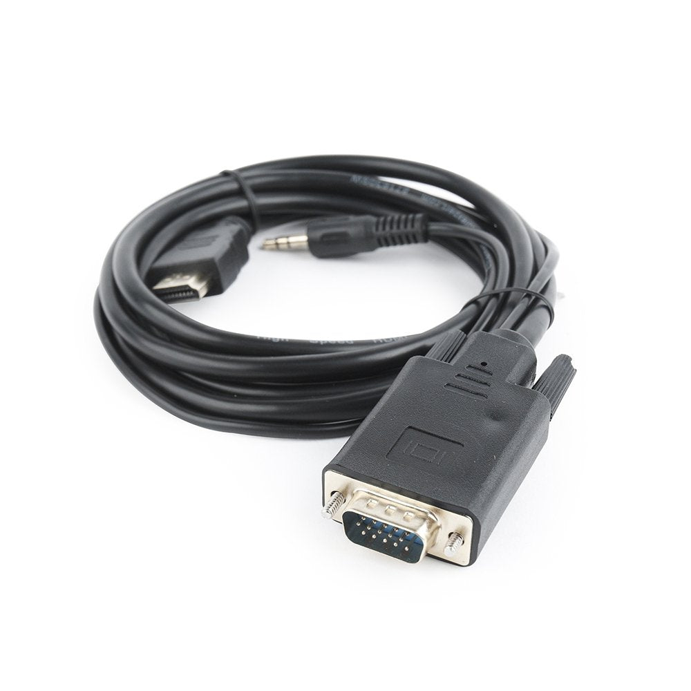 EAN 8716309098045 - Gembird A-HDMI-VGA-03-10 adaptador de cable de vídeo 3 m HDMI + 3.5mm VGA (D-Sub) Negro imagen 3