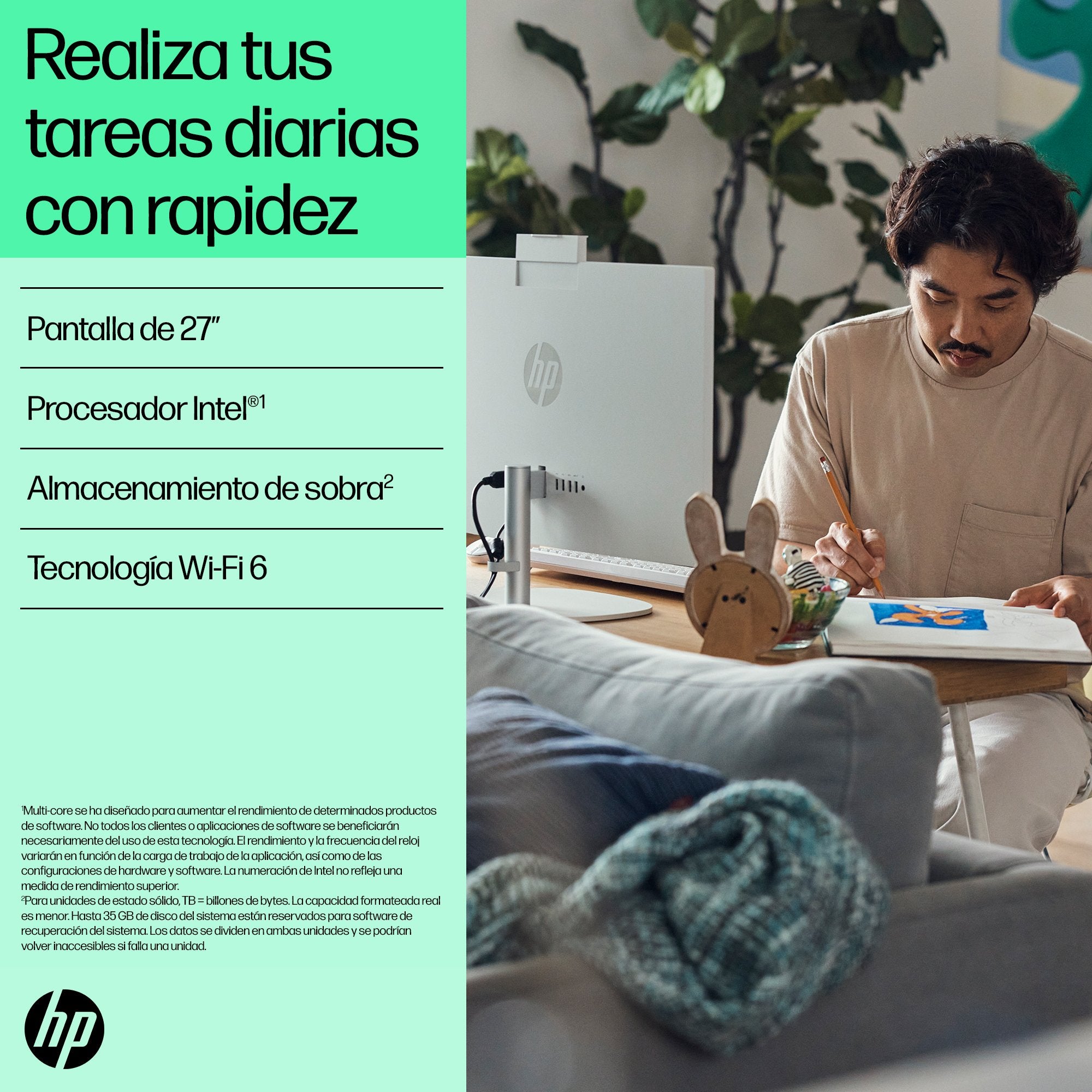 EAN 0199764455710 - HP 27-cr0111ns PC Intel® Core™ i5 i5-1335U 68,6 cm (27") 1920 x 1080 Pixeles PC todo en uno 16 GB DDR4-SD imagen 9