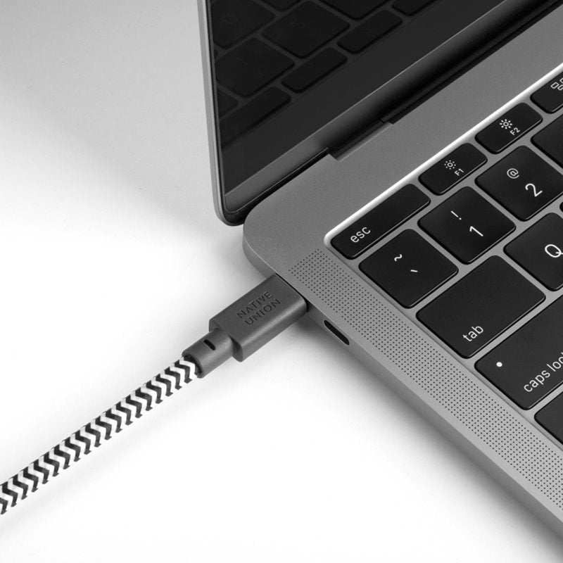 Native Union Belt-C-Hdmi-Zeb-3 Adaptador De Cable De Vídeo 3 M Hdmi Tipo A (Estándar) Usb Tipo C Negro, Blanco