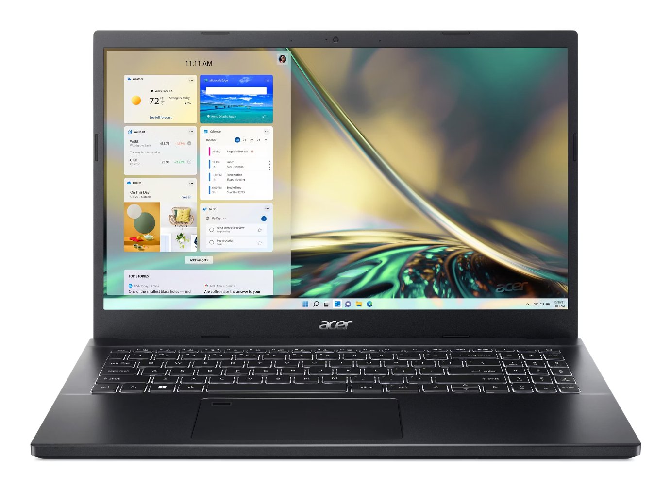 Notebook Gaming Aspire 7 A715-76g-5303 I5-12450h, 15.6 Fhd, 16gb, 512gb Ssd, Geforce Rtx 3050 4gb, Noos, Negro