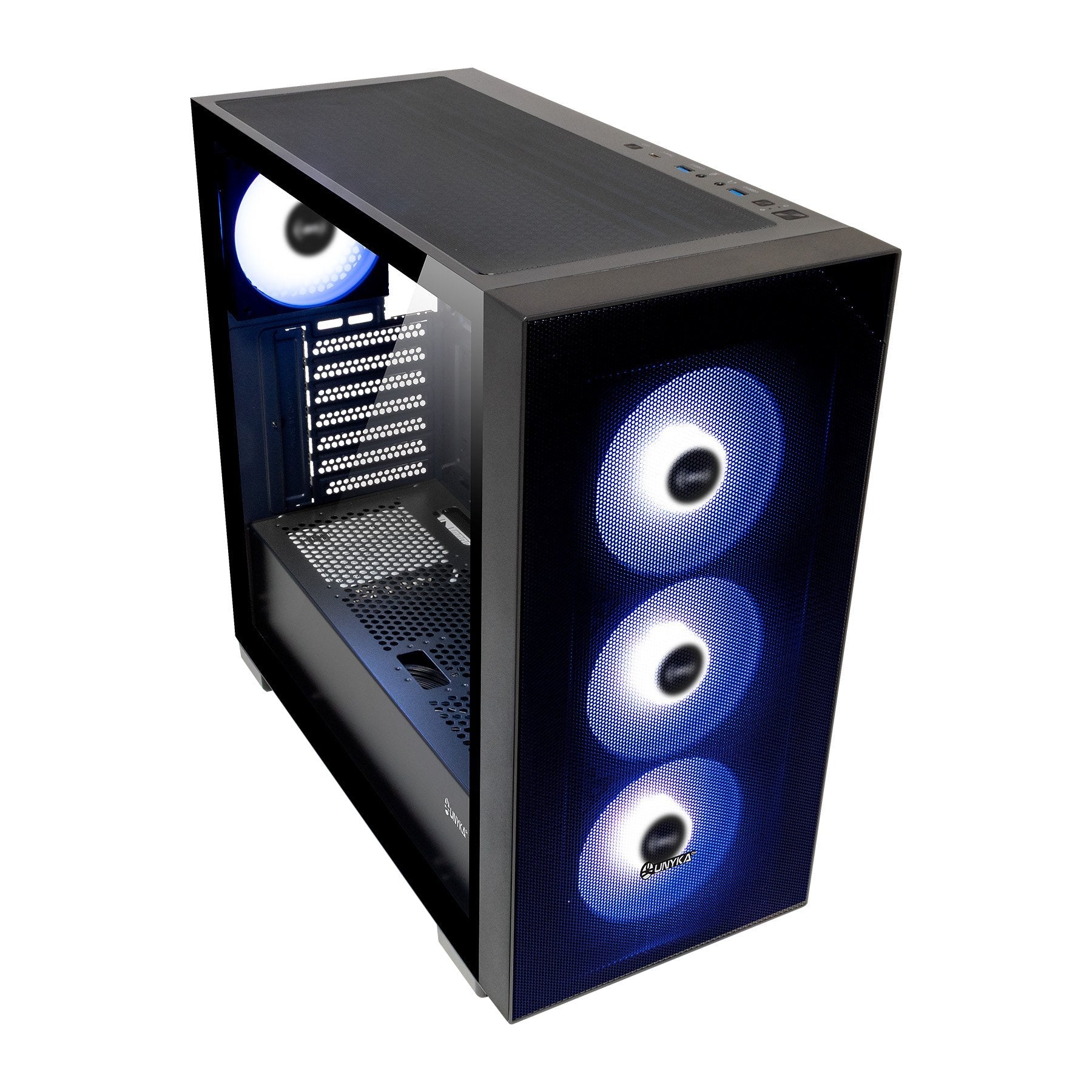 Caja Pc Unykach Revelat Mesh Black Atx, Micro Atx, Itx - 3.5", 2.5" - Usb-A 3.0, Usb-C Y