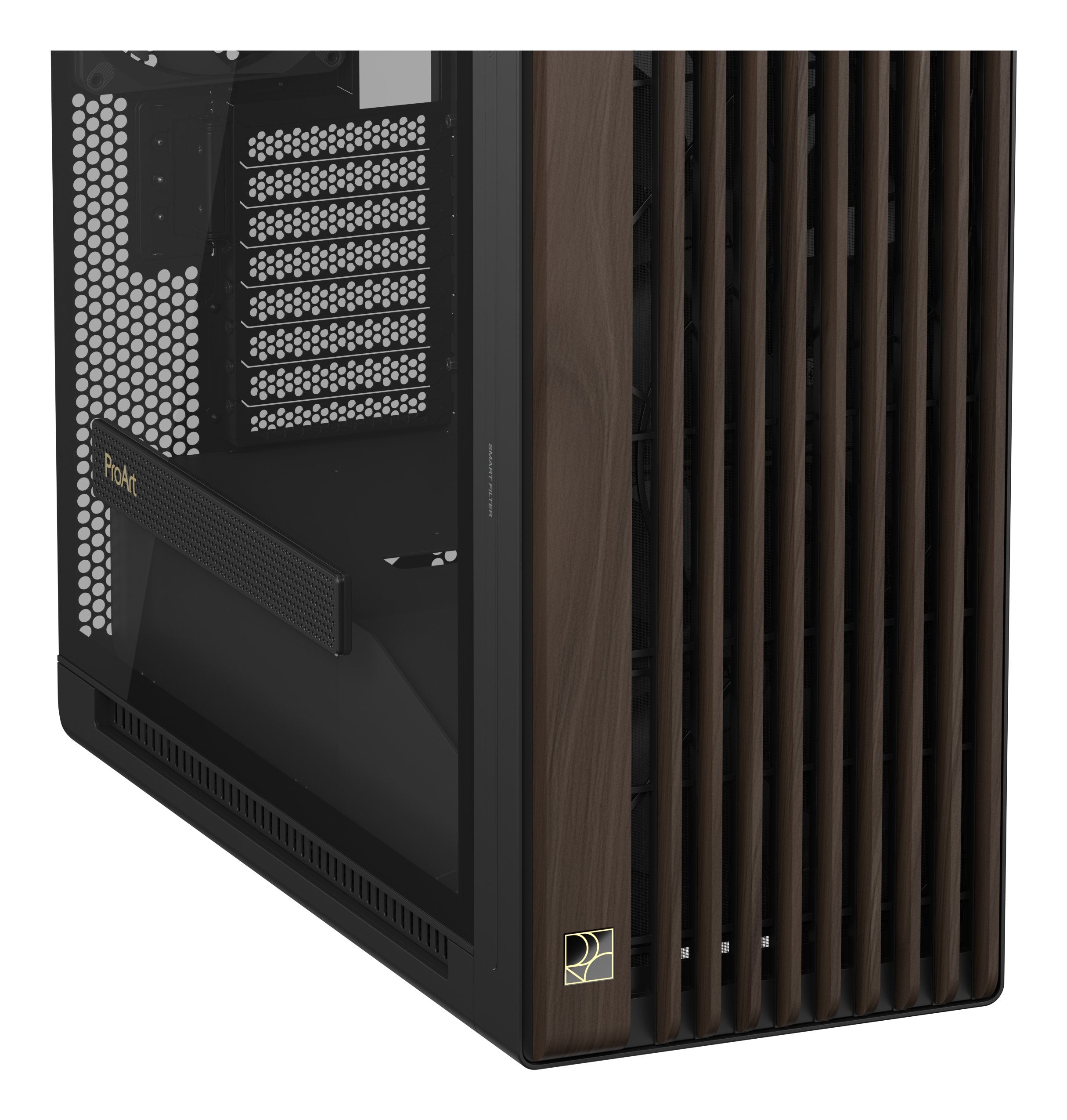 Caja Pc Asus Geh Proart Pa602 Walnut Wood Tg Pwm Modern Negro