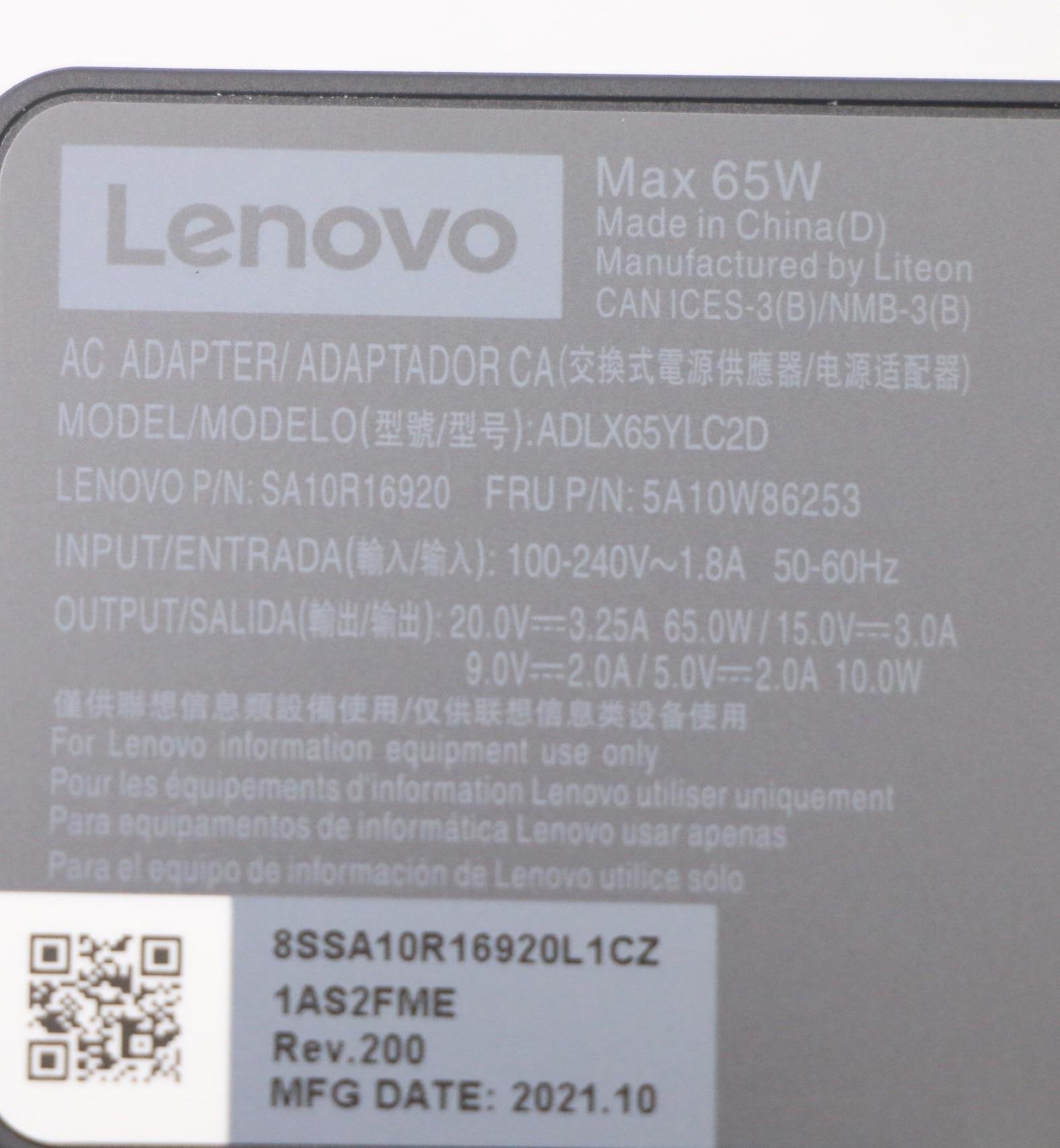 EAN 5704174656586 - Lenovo 5A10W86253 adaptador e inversor de corriente Interior 65 W Negro imagen 8