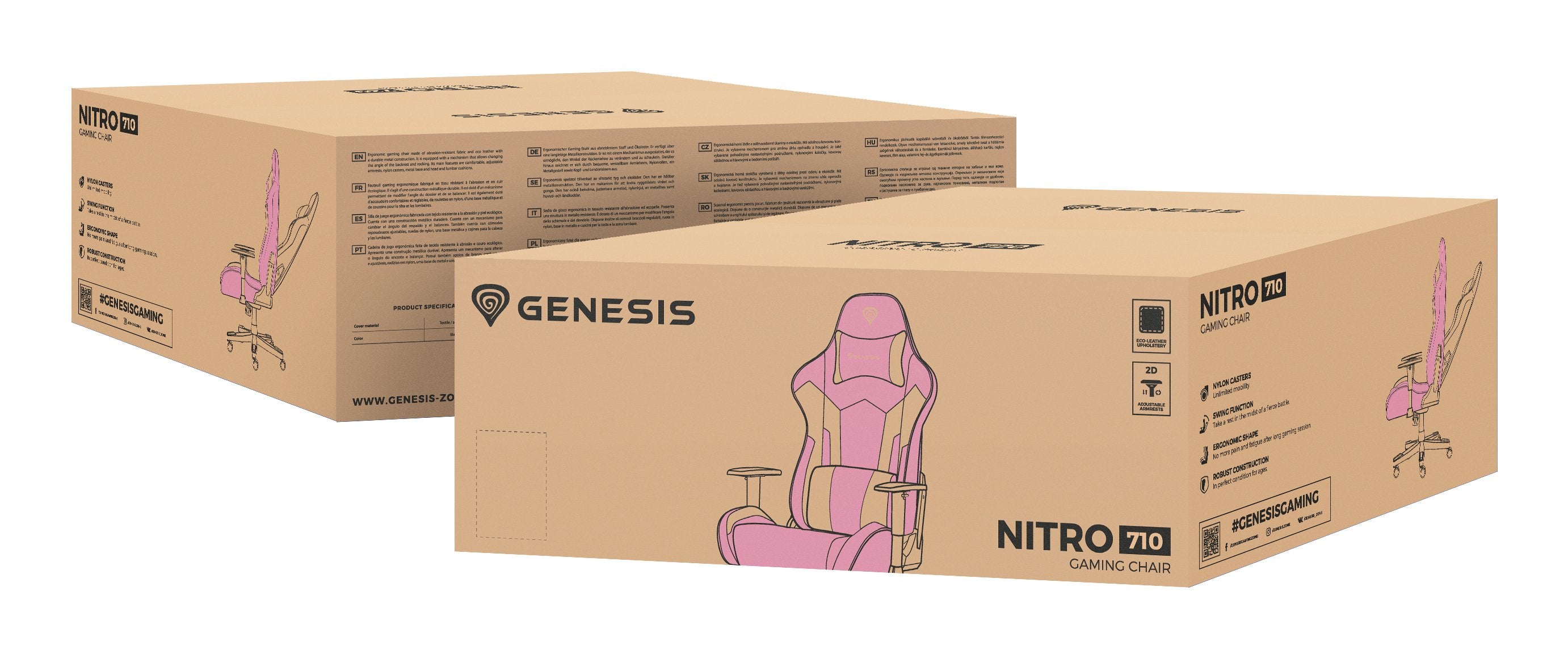 EAN 5901969435160 - GENESIS Nitro 710 Silla para videojuegos de PC Asiento inflable Blanco imagen 15