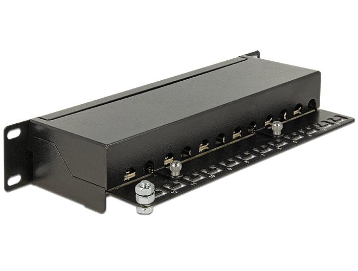 Delock 10" Patchpanel 12 Port Cat.6a Negro