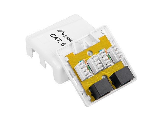 EAN 5901969404241 - Lanberg OU5-0002-W caja de tomacorriente RJ-45 Blanco imagen 3