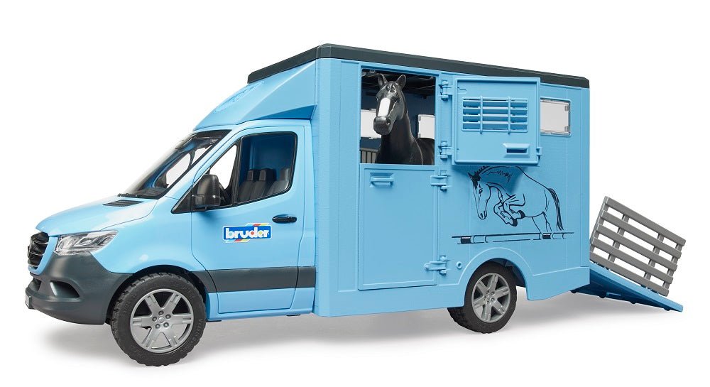 Bruder Camion Mercedes Benz Sprinter Para Transporte Equino. Incluye 1 Caballo. 43x17x22 Cm