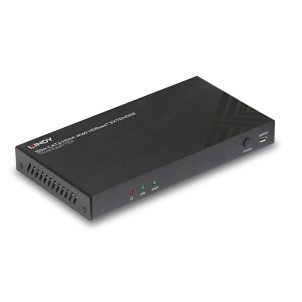 Lindy 38341 Extensor Audio/Video Transmisor De Señales Av Negro (Lindy Transmitter Hdbaset 100m Cat.6 Hdmi 4k60)