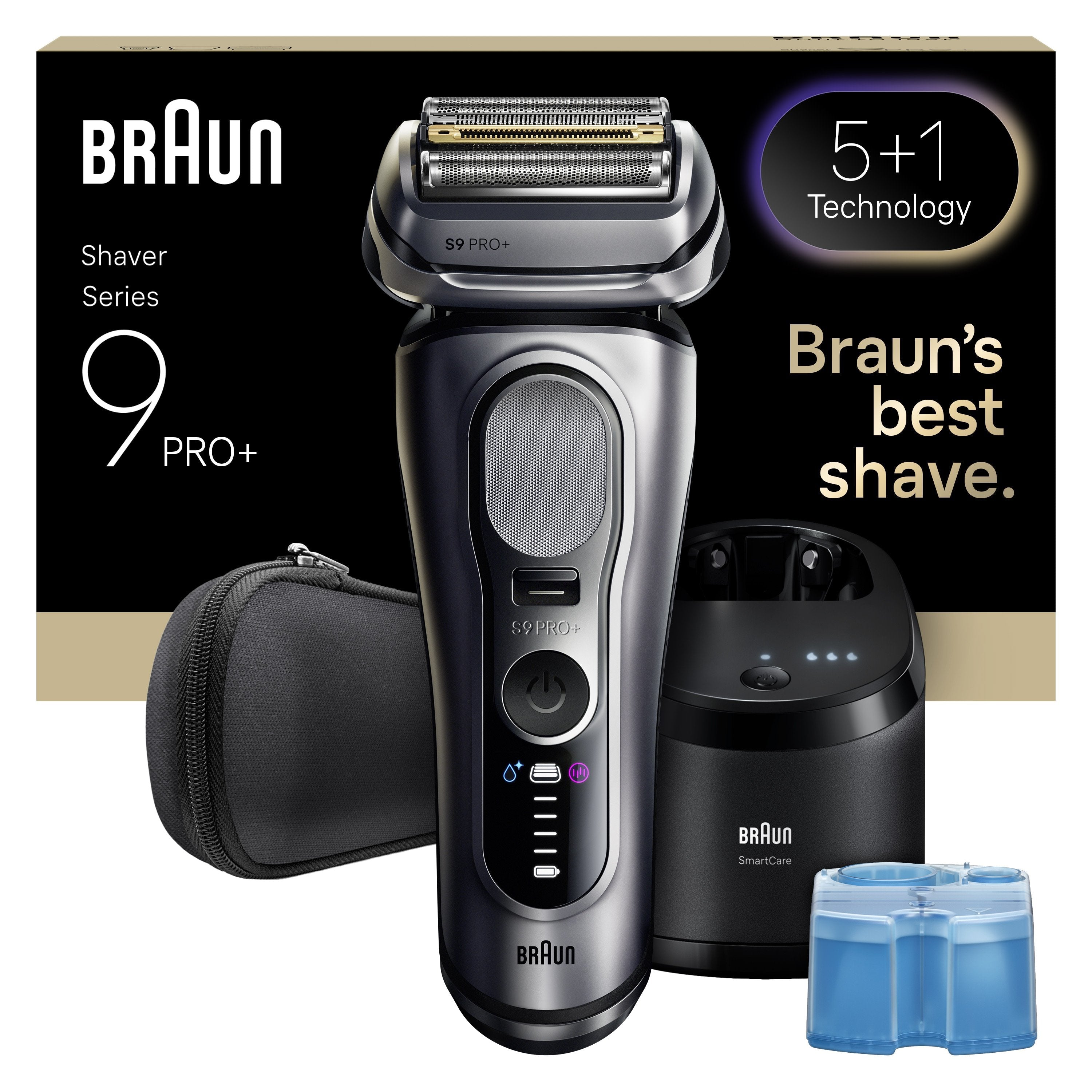 Afeitadora Braun Series 9 Pro+ 9667cc Máquina De Afeitar De Láminas Recortadora Plata
