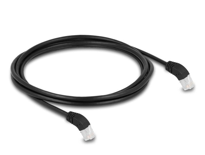 Delock 80276 Rj45 Cable De Red Cat.6a S/Ftp 45° Nach Unten Angular 2 M Negro
