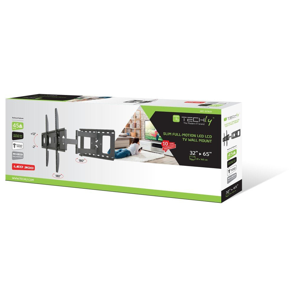 Techly Ica-Plb 148l Soporte De Pared Para Pantalla Plana 165,1 Cm (65") Negro