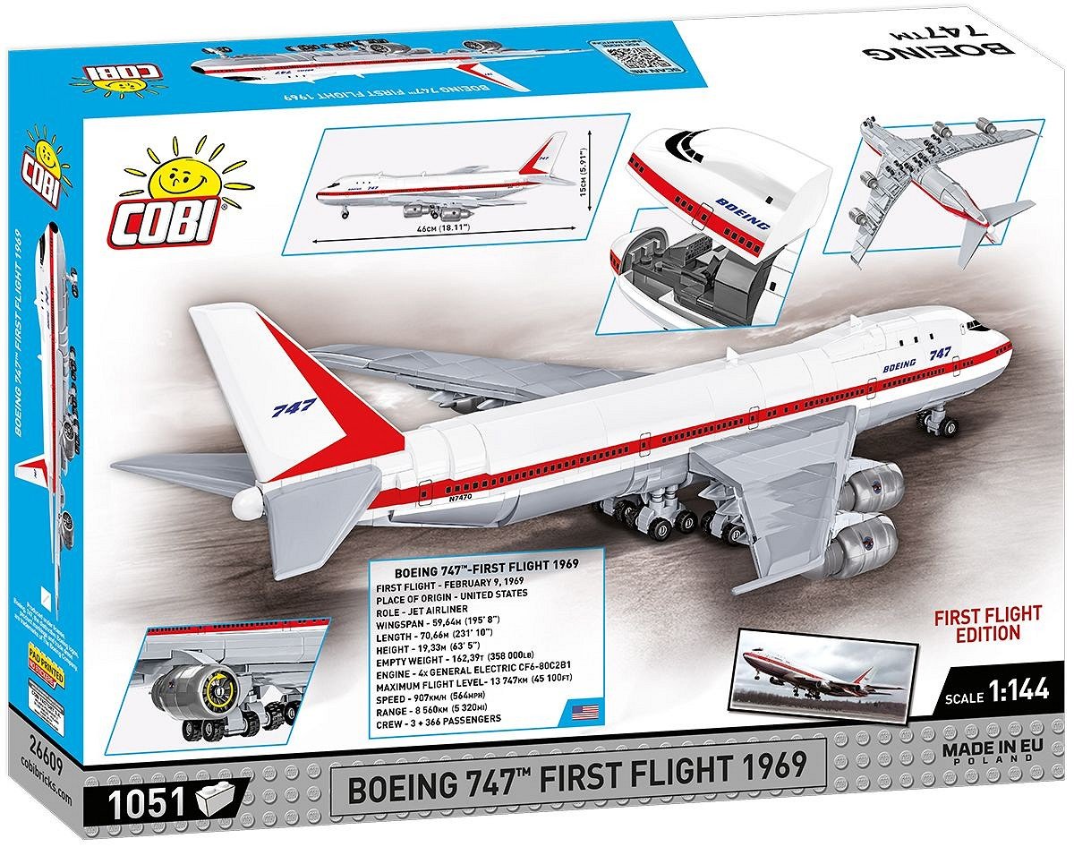 EAN 5902251266097 - COBI Boeing 747 First Flight 1969 imagen 9