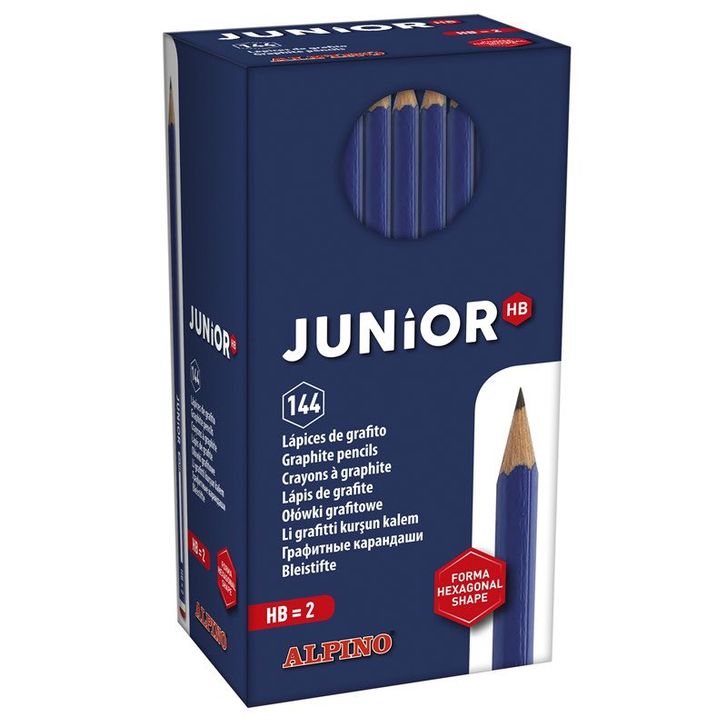 Alpino Lápiz De Grafito Junior Hb-2 Con Cabecilla Hb Economy Pack De 144u