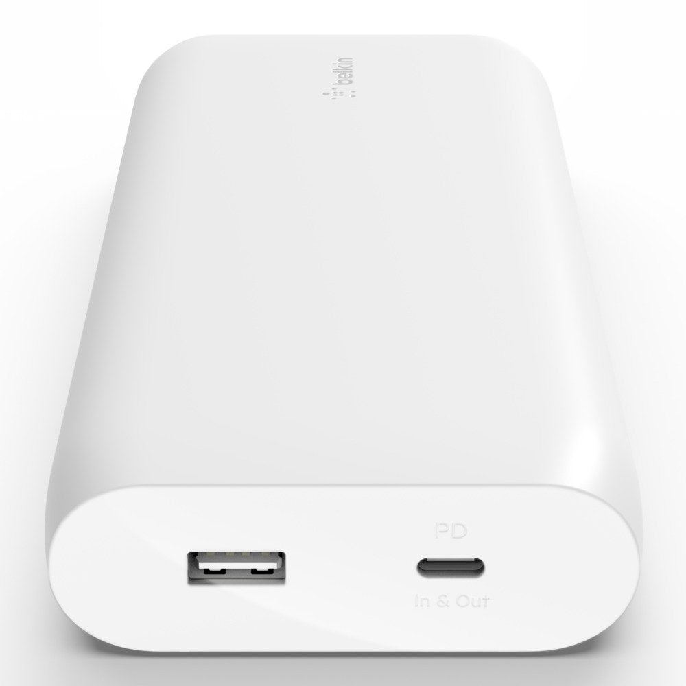 Belkin Boost Charge 30w - Batería Externa Usb-C Cargador Portátil Con Cable 20000mah Blanca