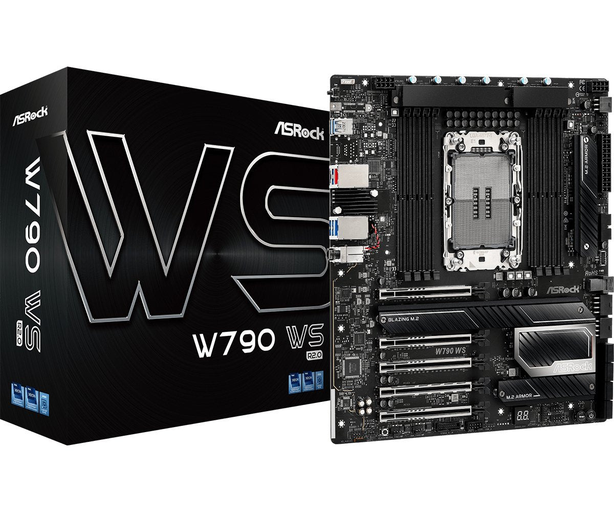 Asrock W790 Ws R2.0 Intel Xeon 8xddr5/Wifi/Bt/2x10gb Lan Lga Retail