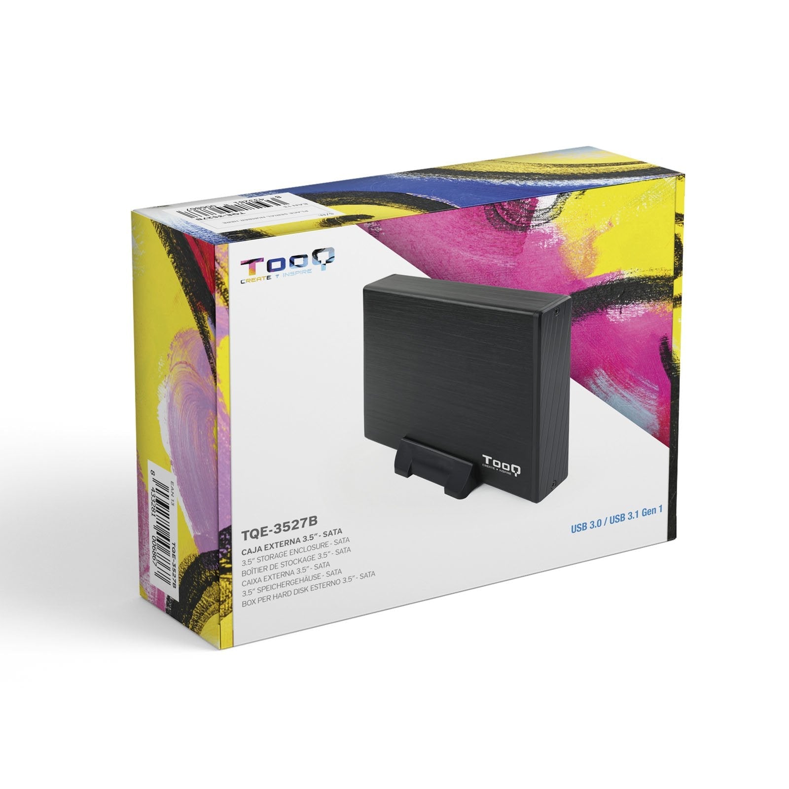EAN 8433281006867 - TooQ TQE-3527B caja para disco duro externo Caja de disco duro (HDD) Negro 3.5" imagen 6