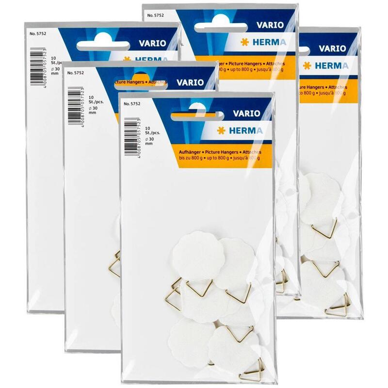 5x1 Herma Picture Hangers 30 Mm Water-Soluble Rubberised 5752