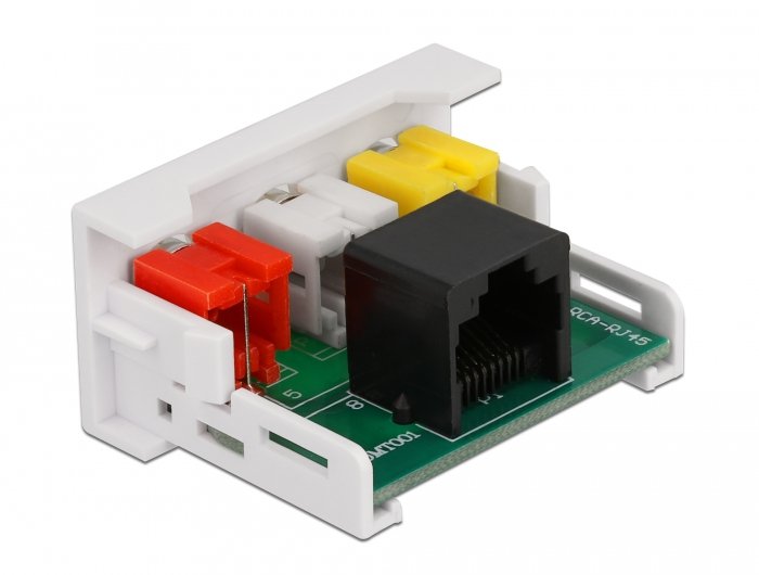 Delock Módulo Easy 45 3 X Puerto Rca Hembra A Puerto Rj45 Hembra 22.5 X 45 Mm