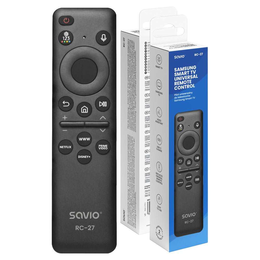 Savio Rc-27 Mando A Distancia Universal/De Repuesto Para Tv Samsung Smart Tv