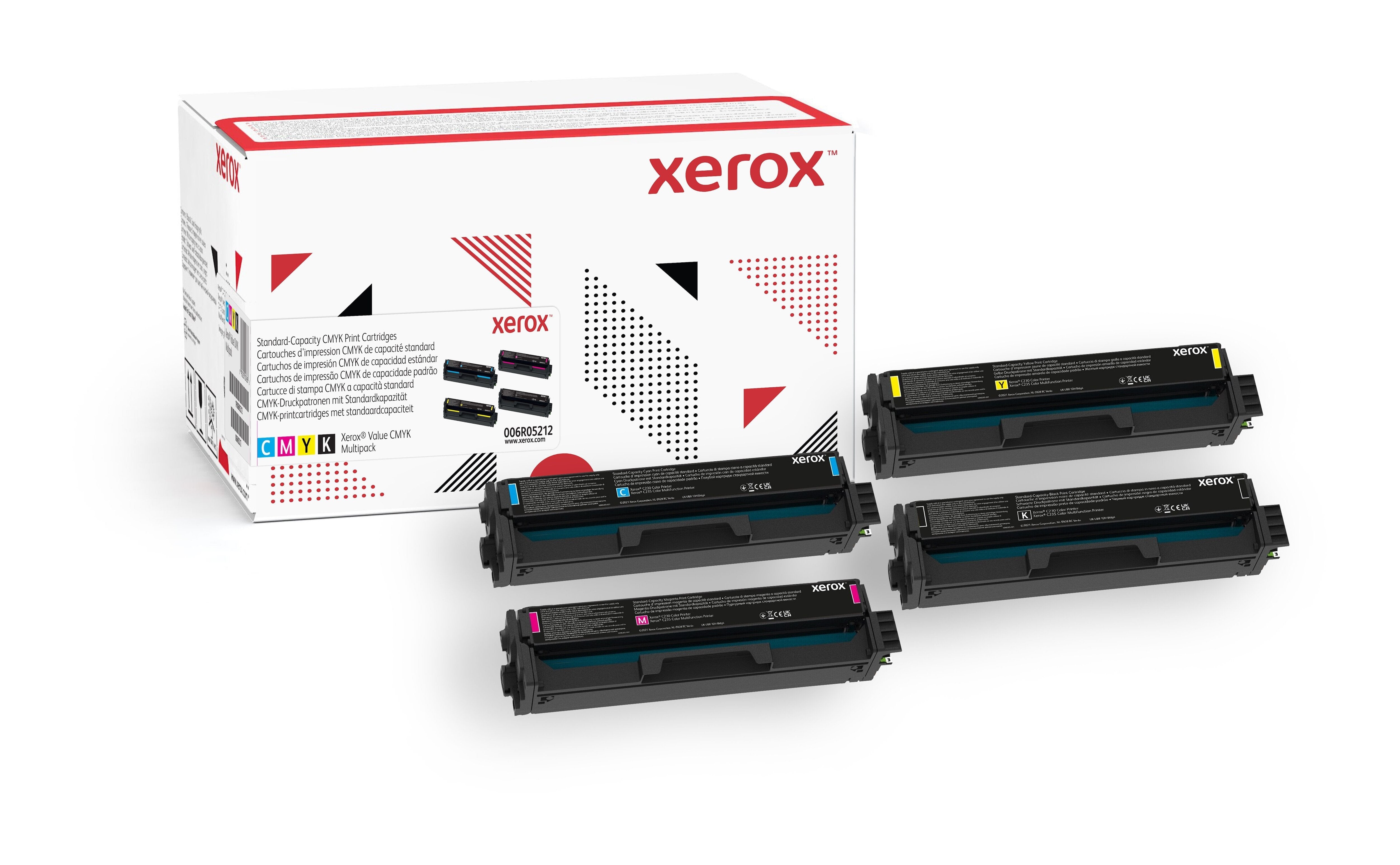 Xerox Paquete De 4 Cián Negro Amarillo Magenta Original Caja Cartucho De Tóner