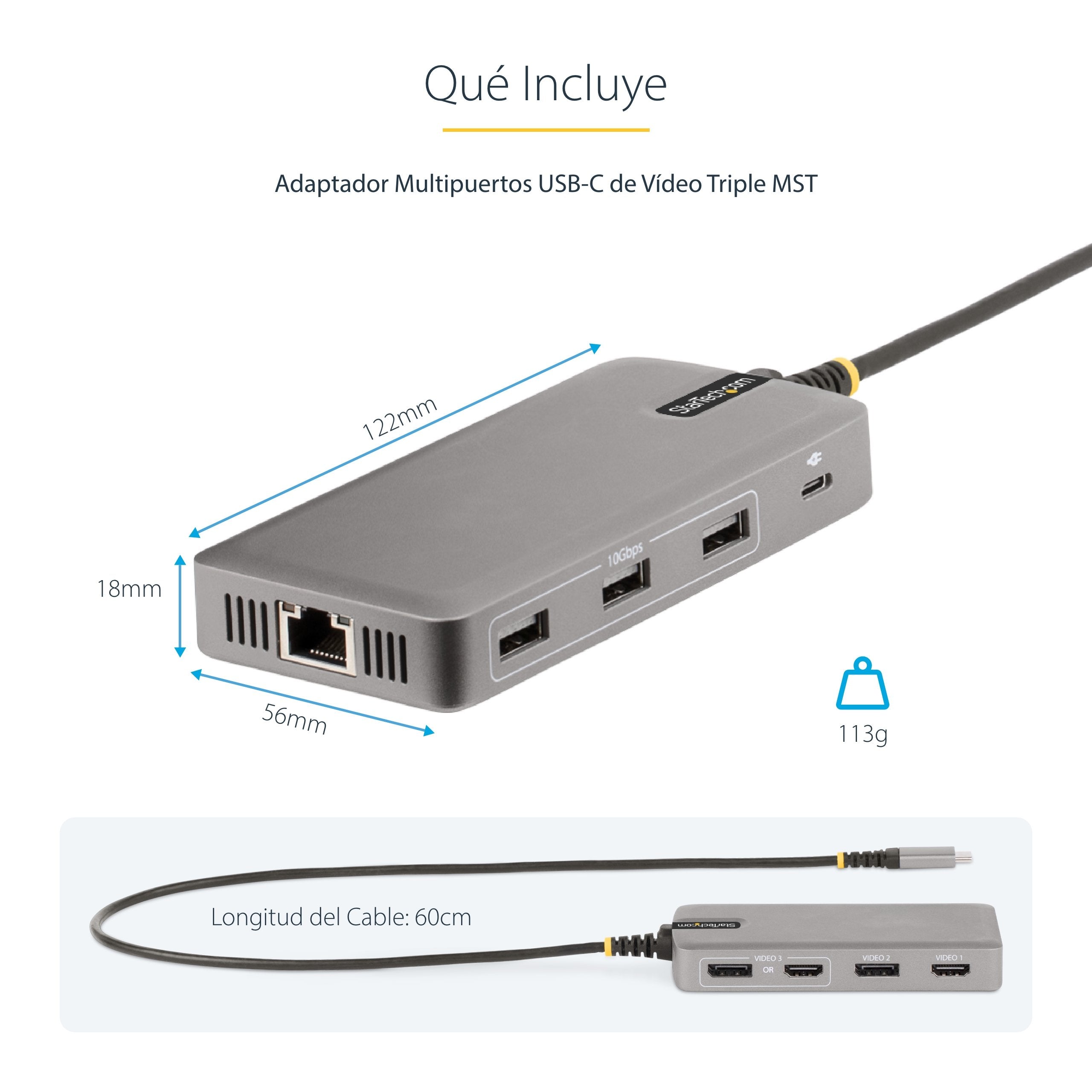 EAN 0065030896078 - StarTech.com 117B-USBC-MULTIPORT base para portátil y replicador de puertos Alámbrico USB 3.2 Gen 2 (3.1 imagen 15
