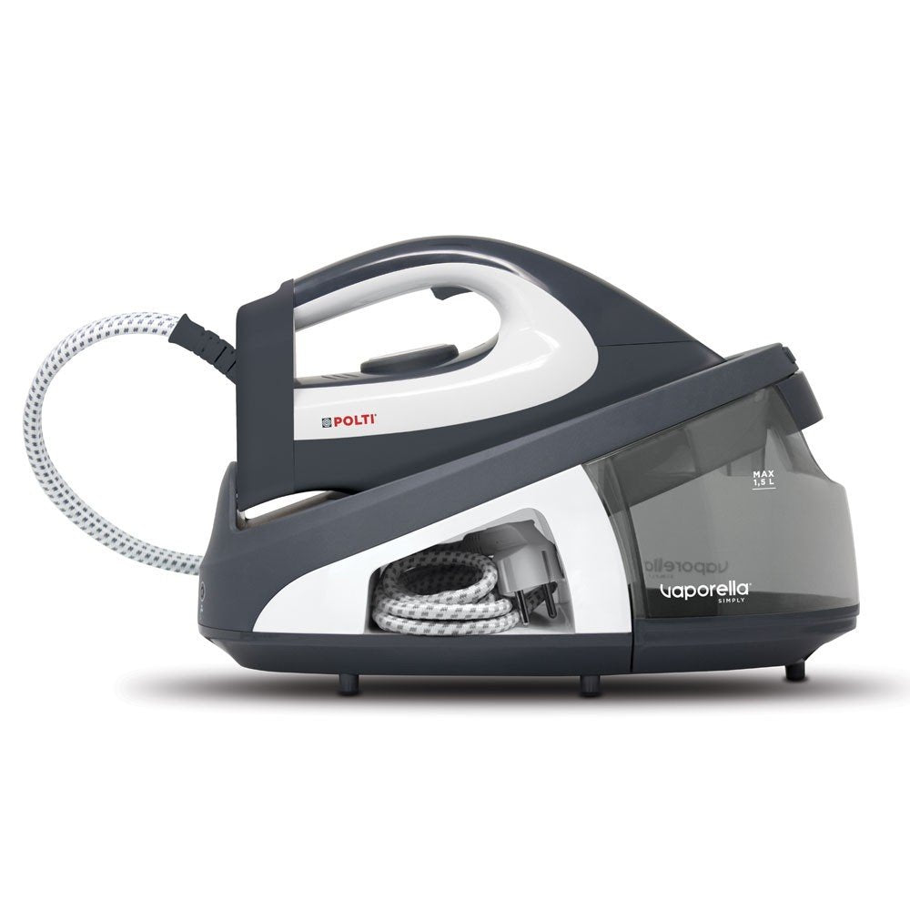 Centro De Planchado 2200w 6,5 Bar Polti Pleu0239 Vapor Continuo 120 G/Min Suela Cerámica Negro, Gris, Blanco