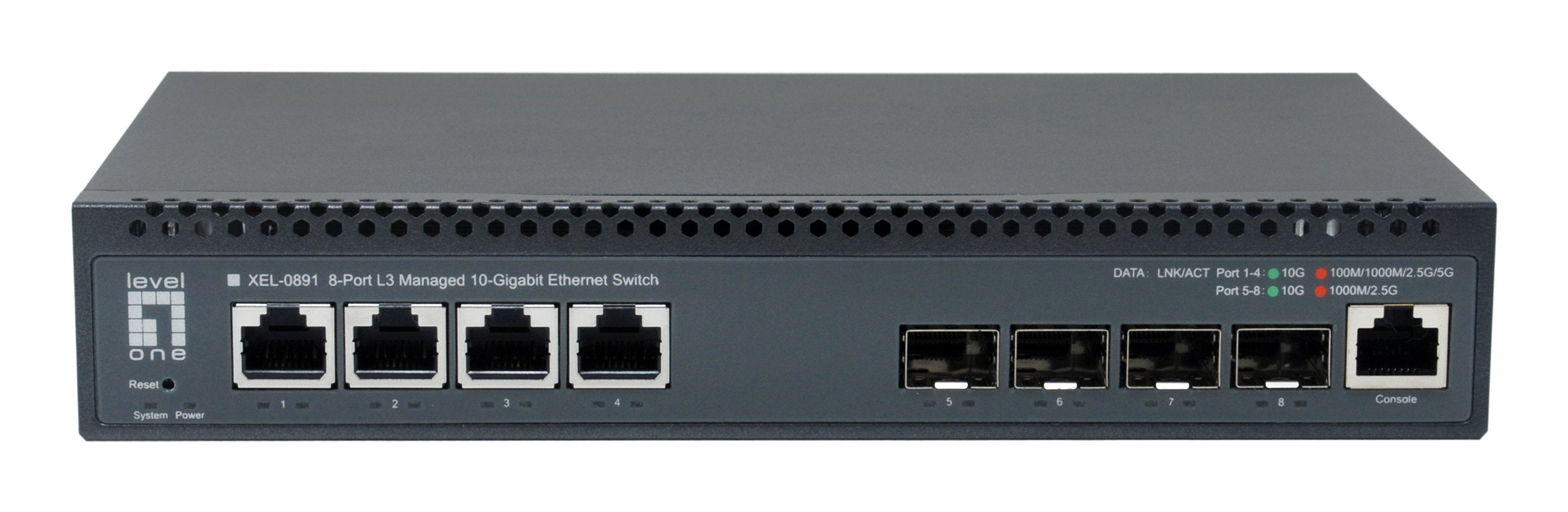Levelone Switch 4x10ge 4x10gsfp+ 19" Managed L3