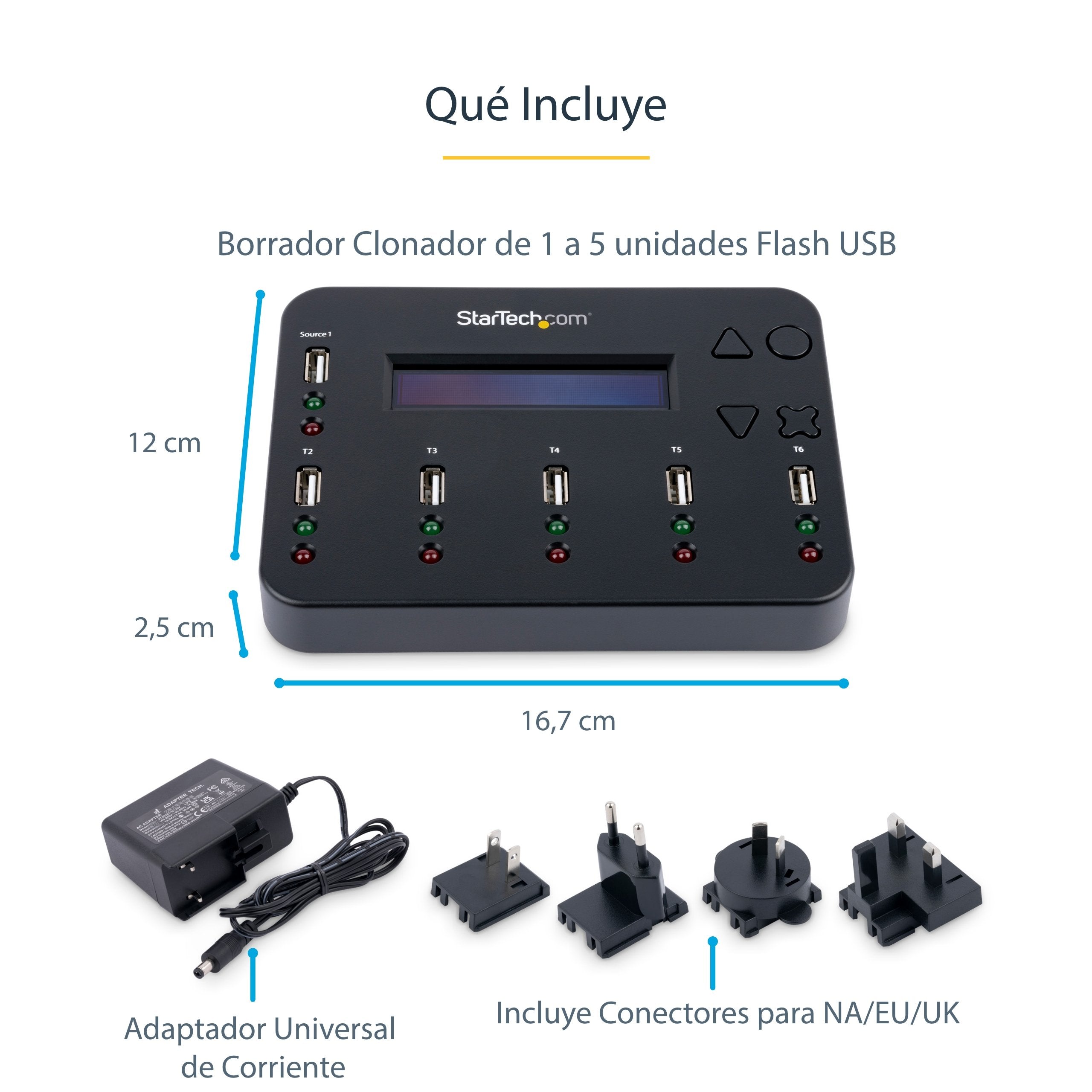 EAN 0065030856508 - StarTech.com USBDUP15 duplicador de datos y soporte Duplicador de pendrives Negro 5 copias imagen 9