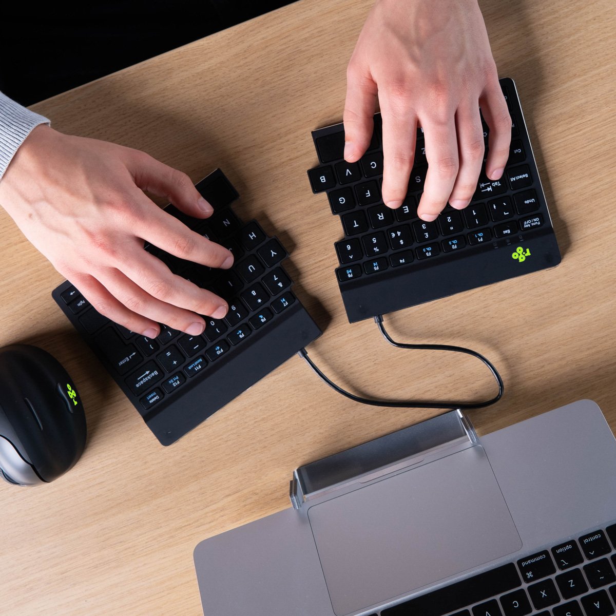 R-Go Split Break Keyboard, Qwerty (Pt), Bluetooth, Black