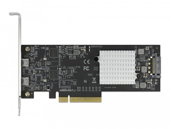 Tarjeta Y Adaptador Delock 89009 De Interfaz Interno Usb 3.2 Gen 2 (3.1 Gen 2) Pcie, Usb 3.2 Gen 2 (3.1 Gen 2), Perfil Bajo, Pcie 2.0, Sata De 15 Pines, 20 Gbit/S