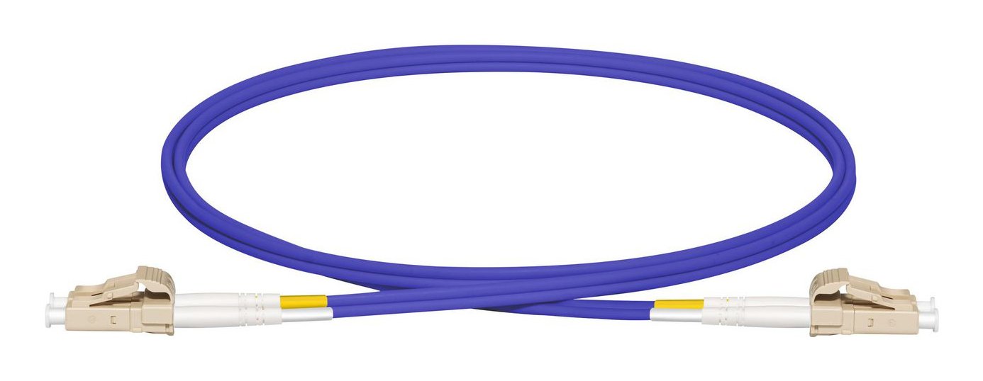 Lanview Lc-Lc Multimode Fibre Cable Cable De Fibra Optica 10 M 2x Lc Om4 Beige, Púrpura, Blanco, Amarillo