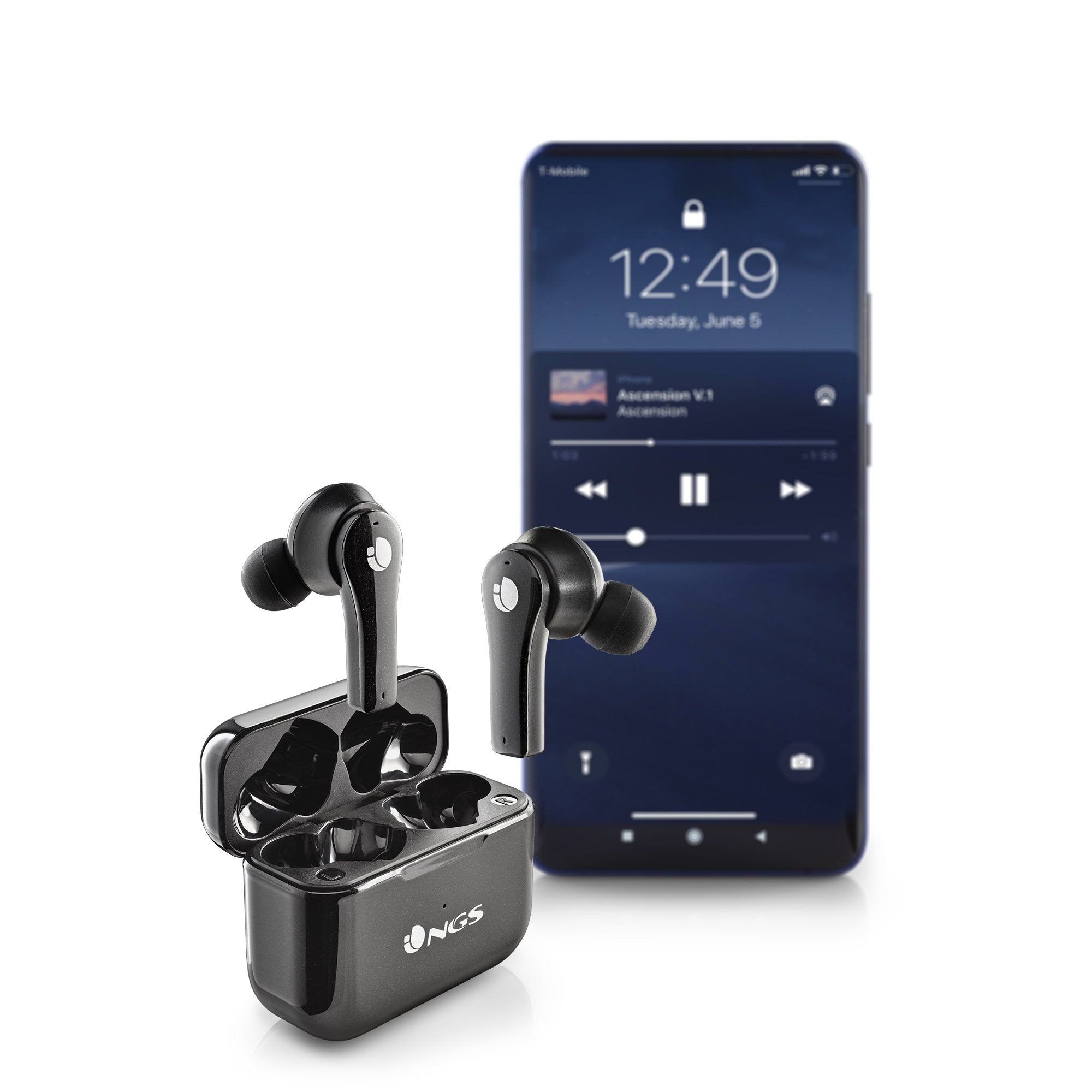 EAN 8435430620016 - NGS ARTICA BLOOM Auriculares Inalámbrico Dentro de oído Llamadas/Música USB Tipo C Bluetooth Negro imagen 5