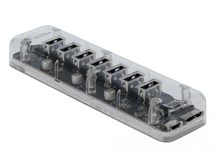 Delock Hub Usb 3.0 7 Port 2xtyp-Micro-B 7xtyp-A H Ext Trans.