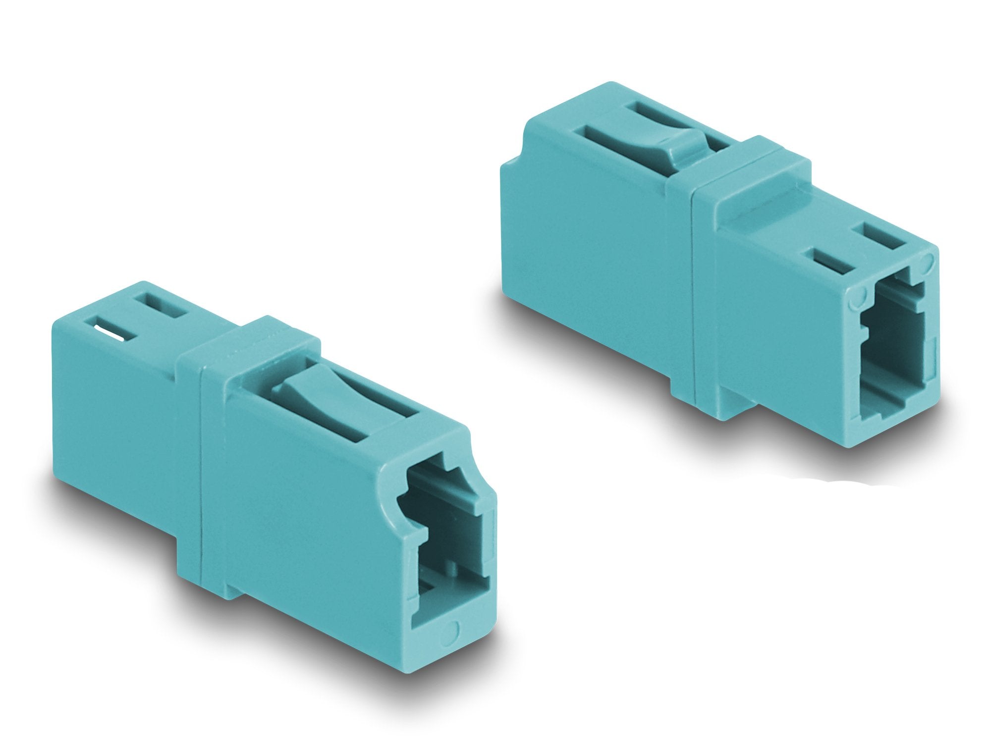 Delock 87987 Acoplador De Fibra Óptica Lc Simplex Hembra A Lc Simplex Hembra Om3 Cian