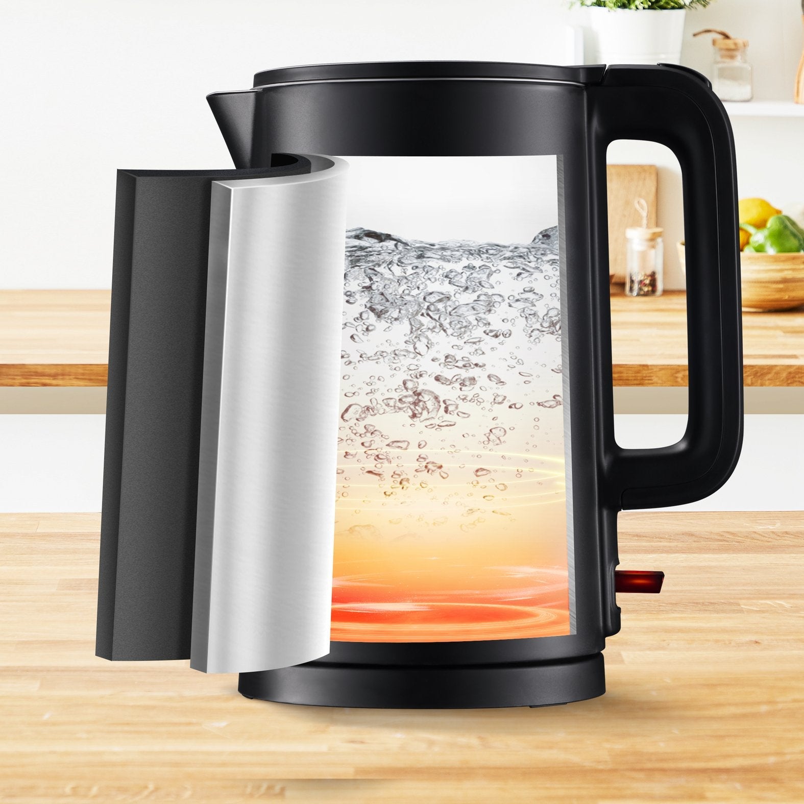 Tefal Ko1408e0 Thermo Protect Kettle, Stainless Steel