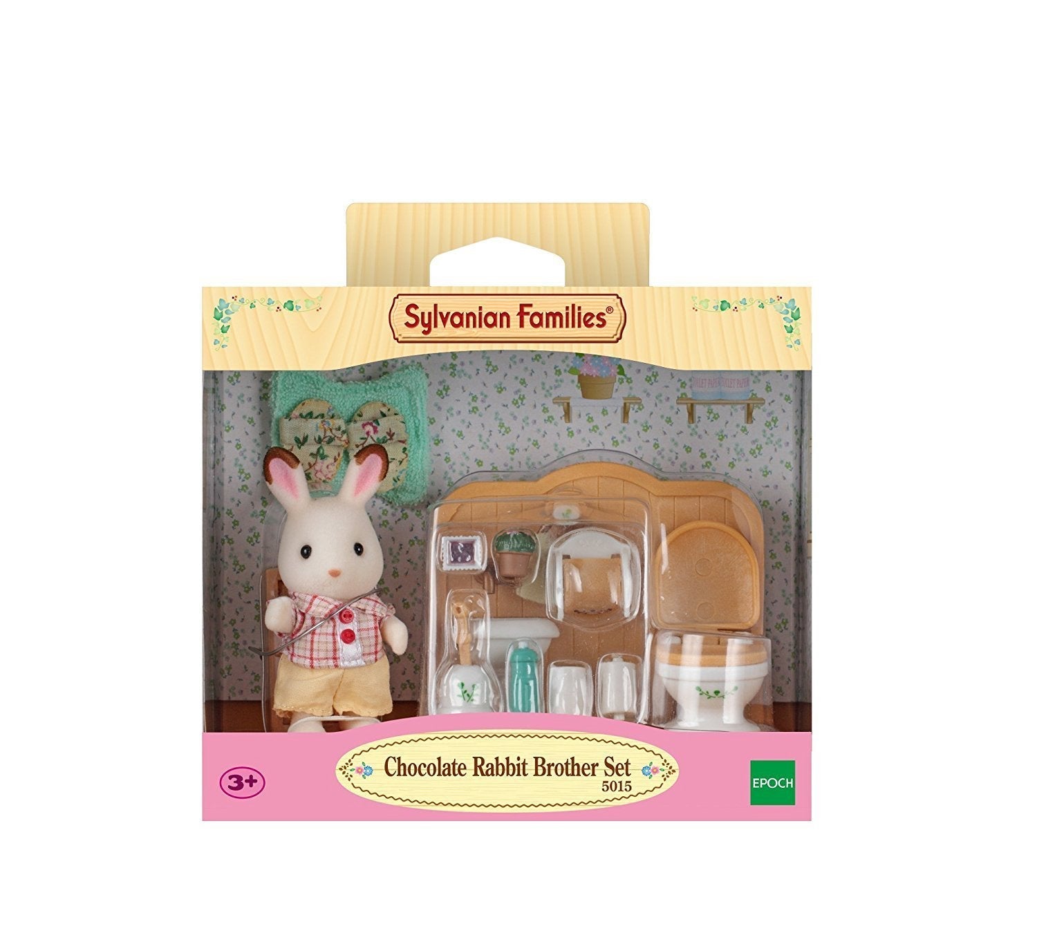 Epoch Sylvanian Families - Schokoladenhasen Bruder Badezimmer Set 5015
