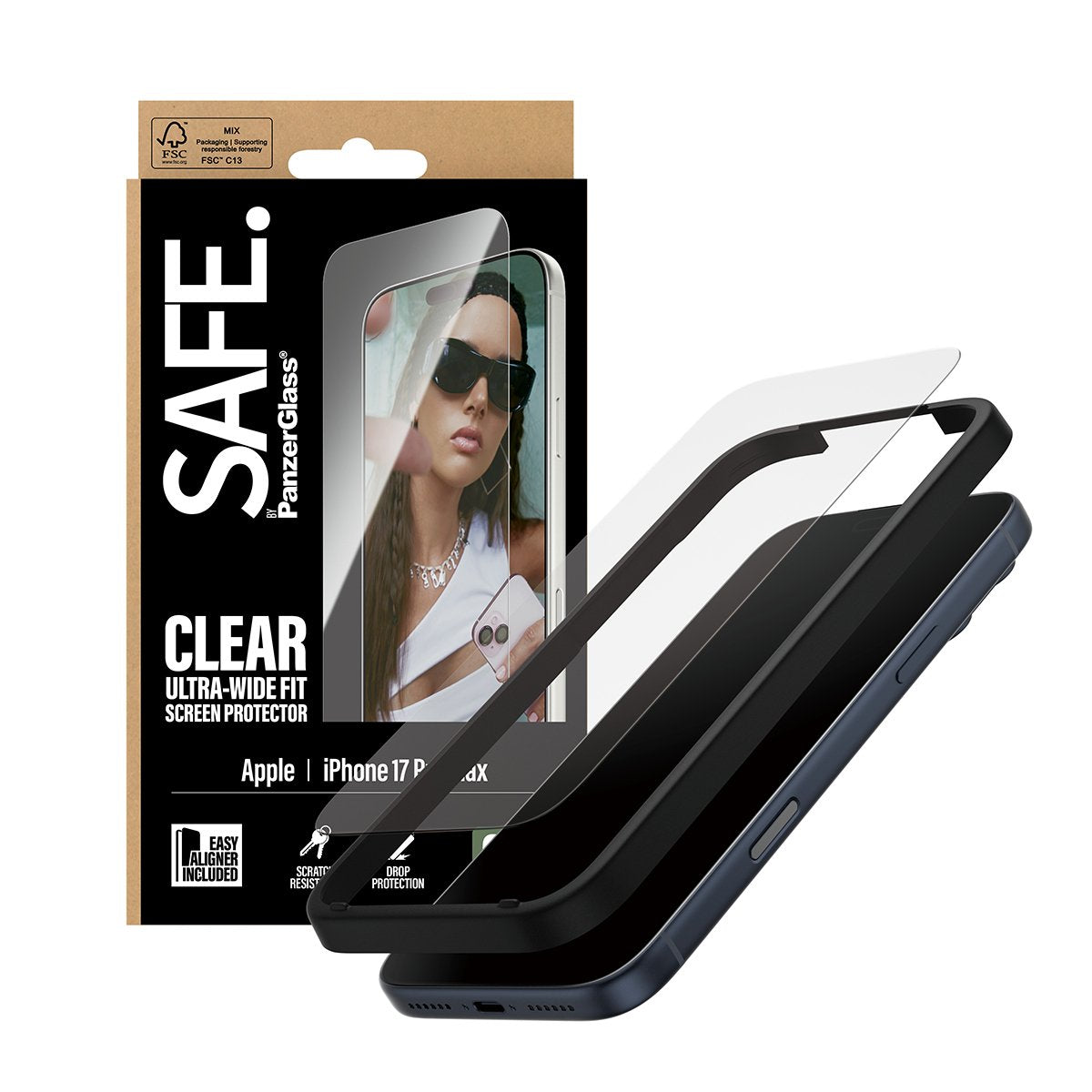 EAN 5715685025822 - PanzerGlass SAFE. by ® Screen Protector iPhone 17 Pro Max | Ultra-Wide Fit w. EasyAligner Protector de pa imagen 5
